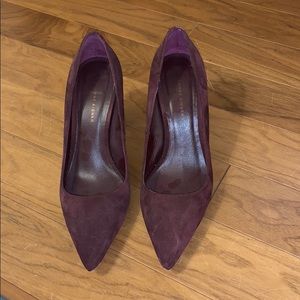 Etienne Aiger Burgundy Suede Pumps